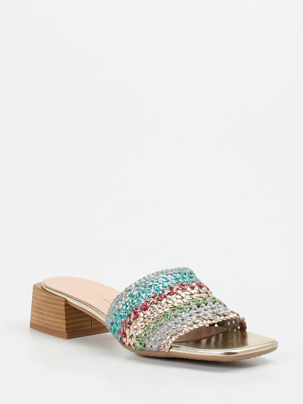 Andrea Puccini – Mules aus Metallicleder multicolor