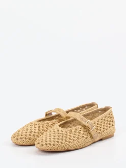 Andrea Sabatini – Mary-Janes aus Flechtleder beige