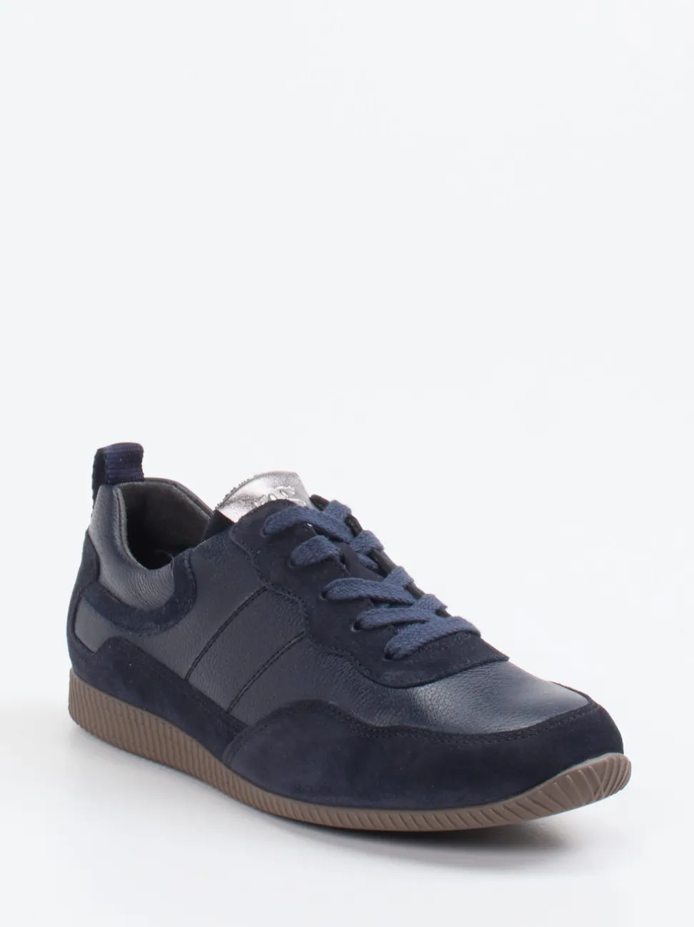 Paul Green – Sneaker aus Velour- und Glattleder dunkelblau