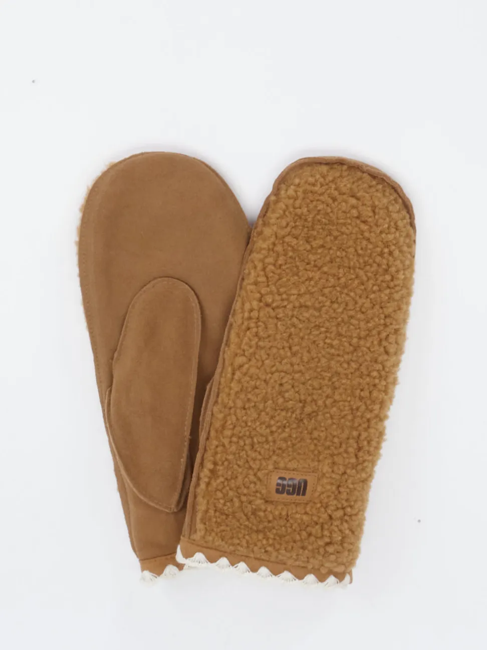 UGG – Fausthandschuhe aus Textil in Cognacbraun